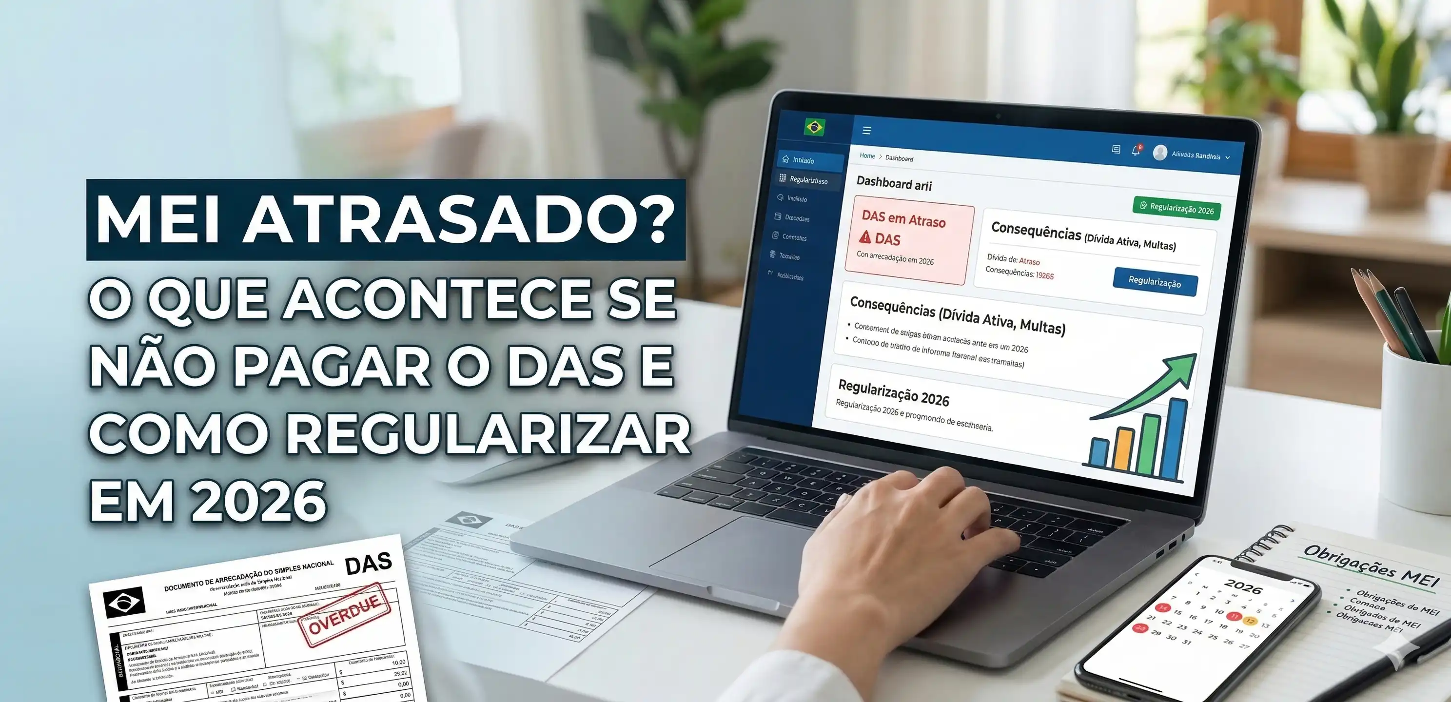 MEI atrasado: o que acontece se não pagar o DAS e como regularizar em 2026 - MEI Brasil Assessoria